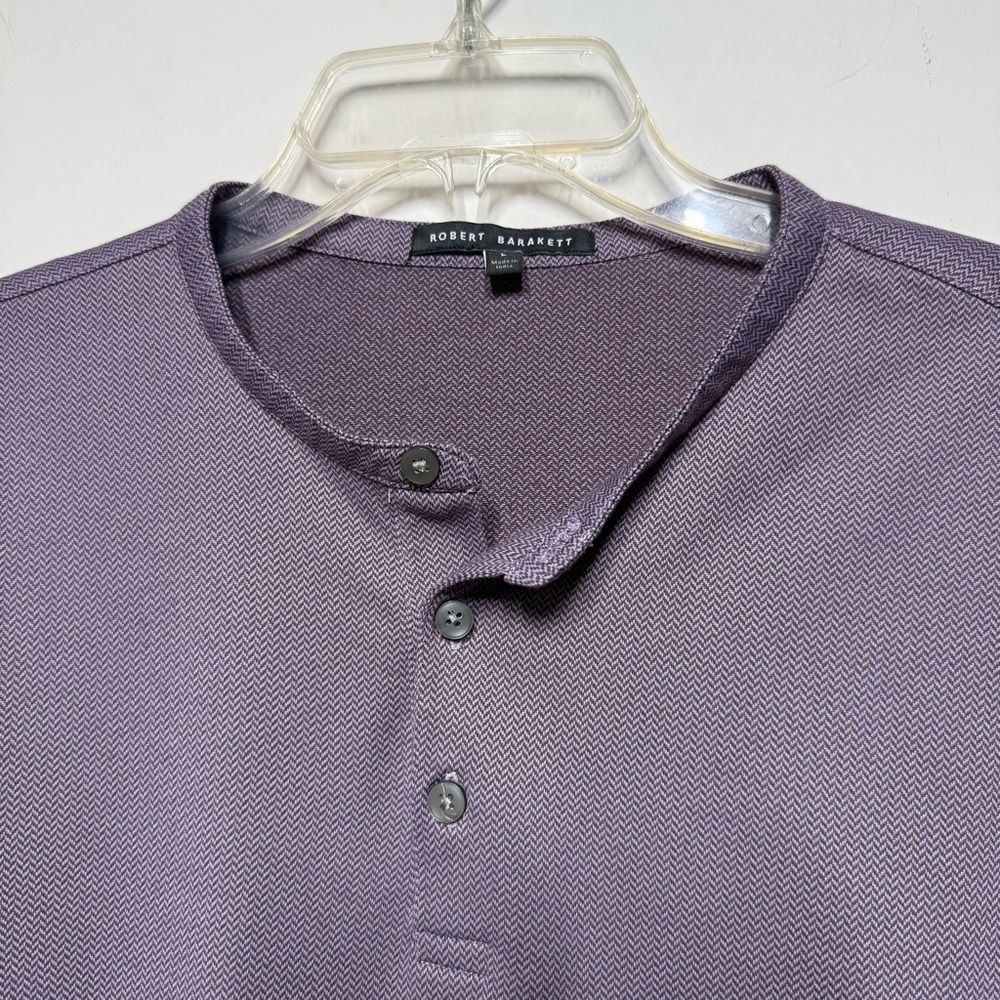 Robert Barakett Fernwood Long Sleeve Henley In Purple L Nwot — image 6 of 8